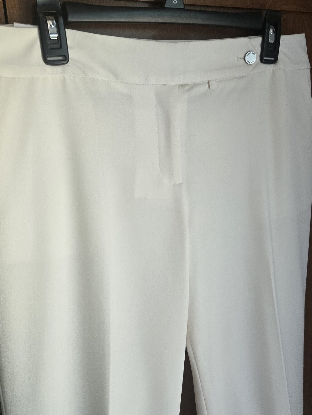 Calvin Klein Classic Fit Straight Leg Dress Pants Cream NWT Size 10 - Picture 3 of 7